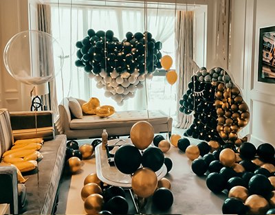 举办家庭生日派对聚会气球布置